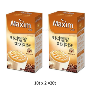 맥심 카페 카라멜향 마키아또 일반커피믹스 스틱형, 13g, 20개입, 2개