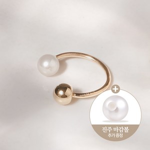 쥬넬 14K 진주 커브 연골 피어싱(4 size)