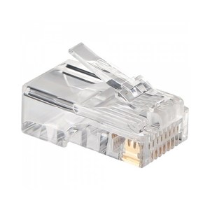 CAT.5E UTP 50u 금도금 RJ45 커넥터 플러그 100개 KW-C5P, 1개