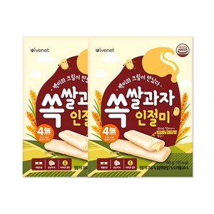 아이배냇 유아용 쏙쌀과자 40g, 인절미맛, 2개