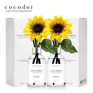 코코도르 화이트라벨 디퓨저 200ml X 2개 + 해바라기 조화 2P, 001_해바라기X2, 05_W/양재동꽃시장X2