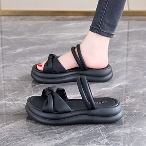 Moden Fashion 여성 발편한 통굽 슬리퍼 심플한 샌들 X102