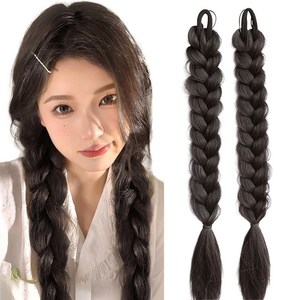 HAIRCUBE 헤어 브레이드 묶은형 땋은 머리 1+1 45cm, 1개, 다크브라운