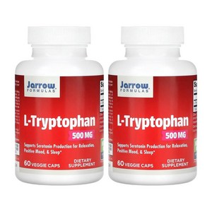 자로우 엘 트립토판 500mg 60캡슐 2병 L Typtophan 세로토닌, 2개, 90정