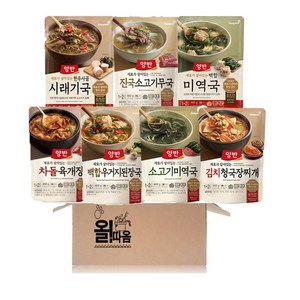 올따옴 동원 양반 즉석국 7종 1개세트 (한우사골시래기+진국소고기무국+백합미역국+차돌육개장+백합우거지된장+소고기미역+김치청국장), 1세트, 3220g