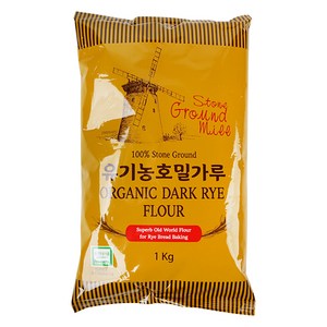 미국 허트랜드밀 멧돌로 간 유기농 호밀가루 1kg, 1개