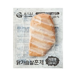 푸드원 냉장 훈제 닭가슴살 저염분, 50개, 100g