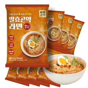 [국물까지 다 먹어도 59kcal 단백질 함유 저칼로리 저나트륨] 발효곤약라면 매운맛, 8개, 214g