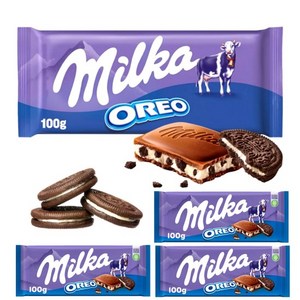 milka 알프스 우유 밀카 초콜릿 오레오 100g x 4, 4개