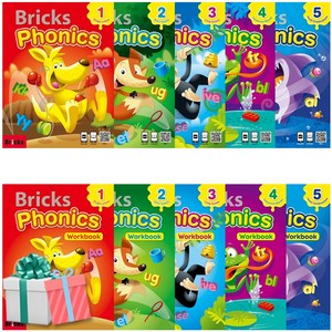 브릭스 파닉스 Bricks Phonics 1 2 3 4 5 S+W 세트 선택구매 사은품증정(붙이는메모지), 4단계(S+W) 전2권 붙이는메모지증정