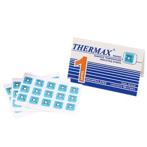 써모라벨 Thermax 식판온도 온도라벨 소독 써마 온도스티커 썸모 50매 71℃, 1개