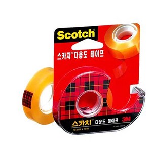 스카치 3M 다용도 셀로판 테이프 디스펜서 581 18mm x 15m, 혼합색상, 5개