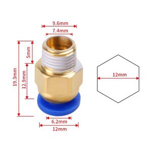 호환 3D 프린터용 공압 커넥터 보우덴 퀵 조인트 1.75mm 3mm 파이프 pc4 m6 m10 피팅 PTFE 튜브, 08 PC601 M10 3mm, 02 15 Pcs_01 CHINA