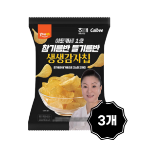 이모카세 1호 참기름반 들기름반 생생감자칩, 3개, 60g