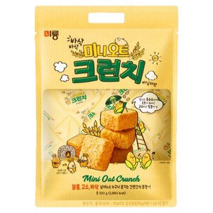 [무료배송][미룡] 미니 오트크런치 바닐라맛 520g, 6개