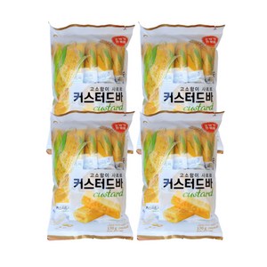 청우식품 커스터드바, 170g, 4개