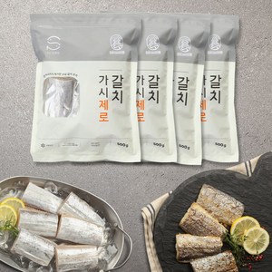 피터씨마켓 가시제로 순살갈치 4개세트 가시없는 순살생선 저염 아이반찬, 4팩, 500 g 이상