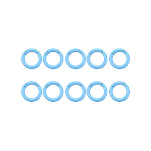 컬러오링 외경20mm 내경13mm 고리 오링 오픈형O링, 1세트, 스카이블루 10개