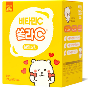 고려은단 쏠라C 분말 스틱 영국산 비타민C, 120g, 3개