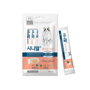 시니멀 캣수프 이뮨 5스틱, 치킨 + 연어 혼합맛, 50g, 7개