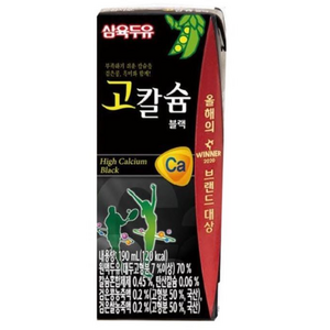 블루존 삼육두유 고칼슘블랙 190ml 24팩입, 24개