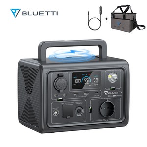 BLUETTI 블루에티 EB3A파워뱅크 600W 268Wh 캠핑용 휴대용 태양광 고속충전 대용량 보조배터리 앱 컨트롤 UPS모드 차량용충전케이블 증정, EB3A