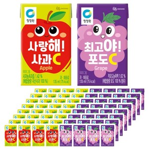 청정원 사랑해 사과씨C 최고야 포도씨C 2가지맛 135ml