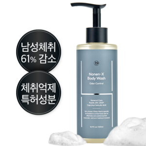 히이즈 노넨엑스 남성냄새&체취제거 쿨링 바디워시, 1개, 500ml