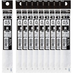 일본직발송 3. 펜터 펜텔 볼펜 교체심 에너젤 0.5mm XLRN5 -A 검정 10개 B00ASV0R1I