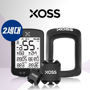 XOSS G+ 자전거 속도계 GPS + 스피드 케이던스 센서 + 실리콘케이스, 1개