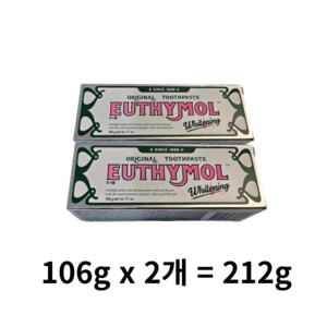 유시몰(EUTHYMOL) 유시몰 화이트닝 미백 106g 치약, 4개