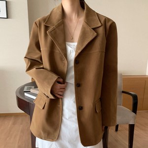 바잉몰 여성 마민드 루즈핏 스웨이드 자켓 -2colo