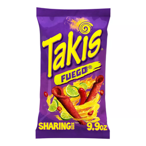 타키스 푸에고 핫 칠리 페퍼 & 라임 콘 스낵 280.6g Takis Fuego Hot Chili Peppe & Lime Con Snack, 1개