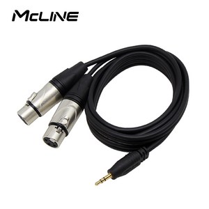 스테레오 3.5mm 2 XLR 캐논 오디오 케이블 스피커선 AUX 잭 앰프 믹서 연결선, MC-HA47 ST3.5-2캐논/암 50CM, 1개