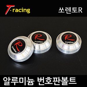 알루미늄 로고 번호판볼트 그랜드스타렉스/스타렉스 크롬실버[3개1세트], 쏘렌토R(크롬실버), 3개입