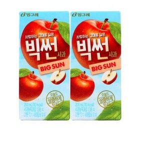 빙그레 빅썬 사과 주스, 200ml, 120개