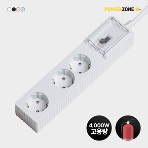 웨이브 자동소화 고용량 멀티탭 과부하차단 3구 50cm 1.5m 3m 5m 7m, 3m화이트 W9CB330WT, 1개