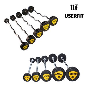 베스코 우레탄 TPU 헬스장 바벨 일자바 컬바 이지바 10~30kg, 컬바 15kg, 1개