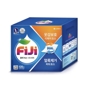 FiJi 피지 물에 녹는 파워업 시트 세제 120매, 120개입, 1개