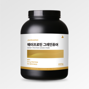 잠백이 헬스 단백질 보충제 웨이 프로틴 WPI 곡물, 2kg, 1개