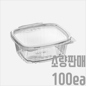 서비스팩용기 SL-L16 투명 100세트 510ml [샐러드 과일 반찬 델리 포장용기 배달용기], 분리형, 100개