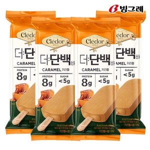 [빙그레] 끌레도르 더단백바 카라멜 단백질 아이스크림, 12개, 85ml