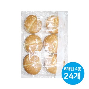 [보아스몰] 삼립 4.5호 햄버거용빵 60g, 4개, 390g