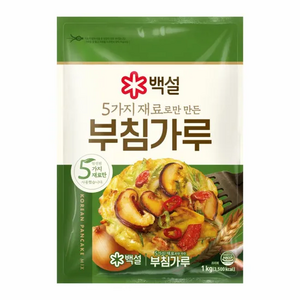 백설 5가지 재료로만 만든 부침가루, 4개, 1kg