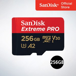 샌디스크 코리아 공식인증정품 마이크로 SD 카드 익스트림 프로 QXCD 256GB ( SD 아답터포함 ), 1개