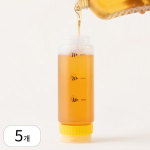 쉐프의꿀통 흐르지 않는 소스통, 5개, 350ml