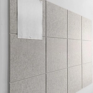 윈프로 셀프 접착식 흡음판 방음판 소음방지 인테리어, 12개, 베이지 30x30x0.9cm