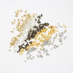 위드쏘잉 2mm 누름볼 / 비즈캡 / 비즈마감 / 시드비즈 고정볼, 실버, 1세트