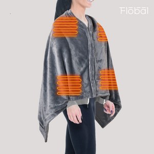 USB 망토 입는 온열 담요 극세사 망토담요 Wearable heated blanket cloak