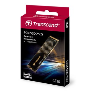 트랜센드 Transcend MTE250S M.2 2280 NVMe 4TB TLC 히트싱크 기본포함 파인인포